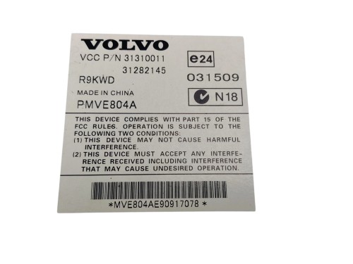 WZMACNIACZ VOLVO XC60 I (2008-2013) 2.4 D5 175KM 31310011 / 31282145