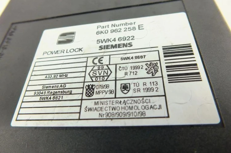 MODUŁ KOMFORTU SEAT IBIZA II LIFT 1.9 TDI 5WK46922