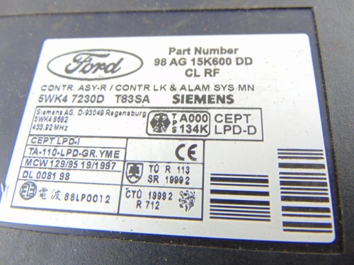 MODUŁ KOMFORTU FORD FOCUS MK1 1.8 TDCI 98AG-15K600-DD