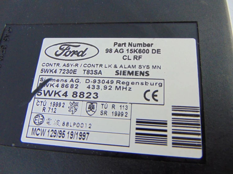 MODUŁ KOMFORTU FORD FOCUS MK1 1.8 TDCI 98AG-15K600-DE