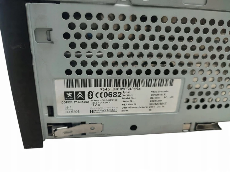 RADIO NAWIGACJA GPS PEUGEOT 5008 I (2009-2013) 2.0 HDI 150KM 96752785XT