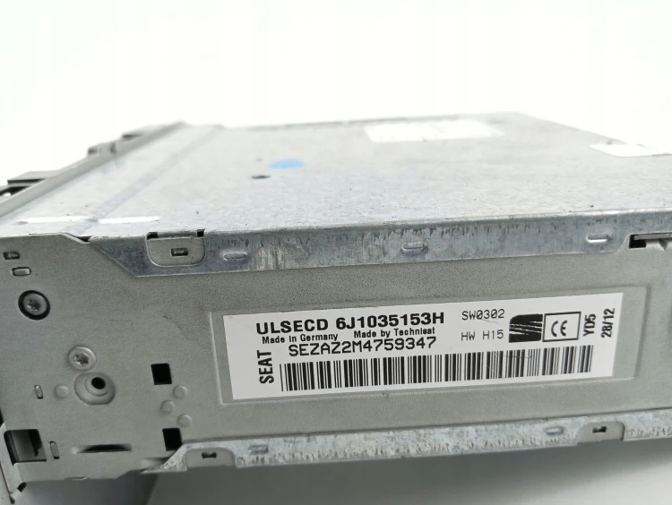 RADIO CD MP3 SEAT IBIZA IV LIFT (2012-2015) 1.6 TDI 105KM 6J1035153H