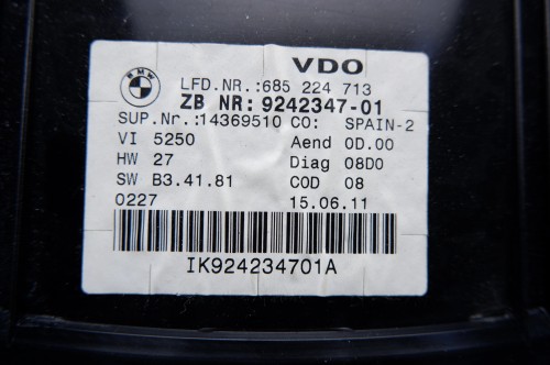 LICZNIK BMW E90 LIFT (2008-2011) 2.0D 184 KM N47D20C IK924234701A