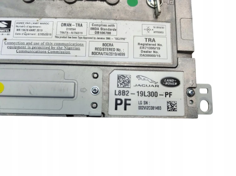 RADIO LAND ROVER DEFENDER II L663 (2019-) 2.0 SD4 241KM L8B2-19L300-PF