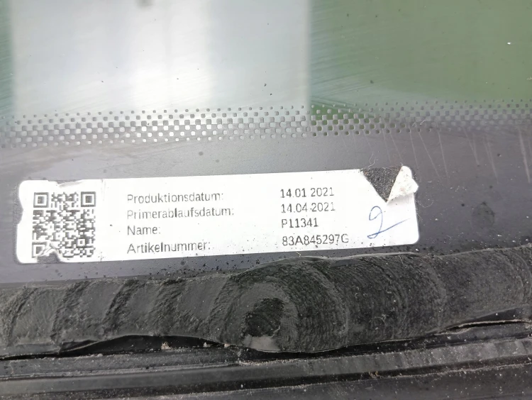 SZYBA KAROSERYJNA LEWY TYŁ AUDI Q3 II F3 83A (2018-) 1.5 TFSI 150KM 83A8452