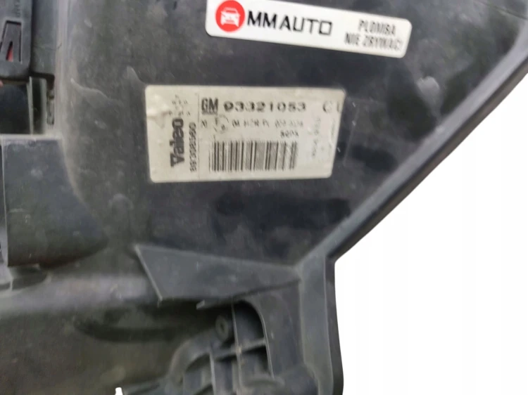 LAMPA PRAWY PRZÓD OPEL MERIVA A LIFT (2005-2010) 1.6 16V 105KM 93321053