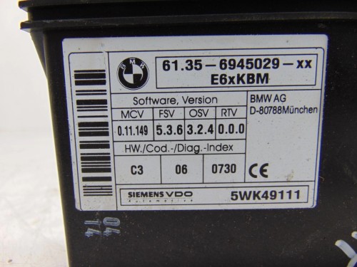 MODUŁ KOMFORTU BMW E60 2.5 BENZYNA 5WK49111