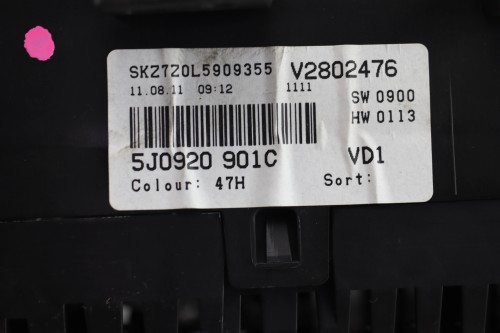 LICZNIK SKODA FABIA II(2007-2014) 5J0920901C