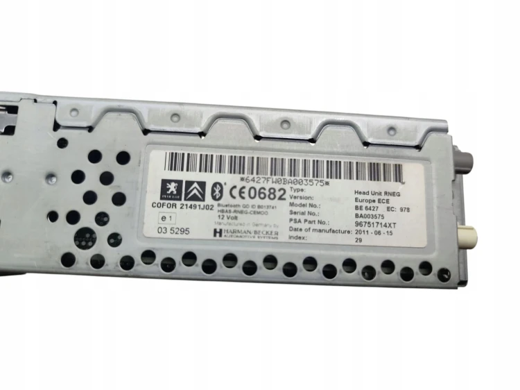 RADIO NAWIGACJA GPS CITROEN C4 PICASSO I LIFT (2010-2013) 1.6 e-HDI 112KM 9