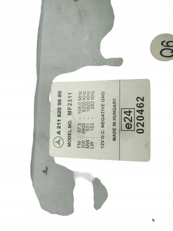 RADIO MERCEDES E W211 (2002-2006) 2.6 V6 177KM 2118209889