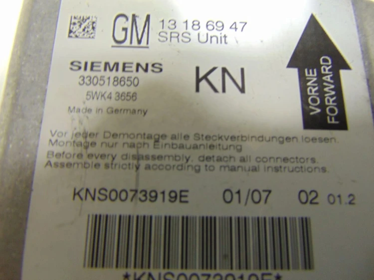SENSOR PODUSZEK OPEL VECTRA C(2002-2008) 1.9 CDTI 5WK43656