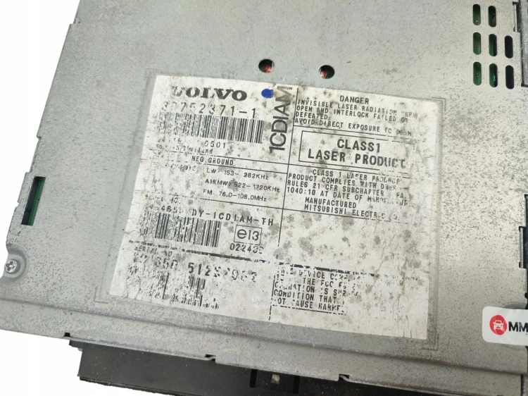 RADIO CZYTNIK VOLVO V50 (2004-2007) 2.0 D 136KM 30752371-1