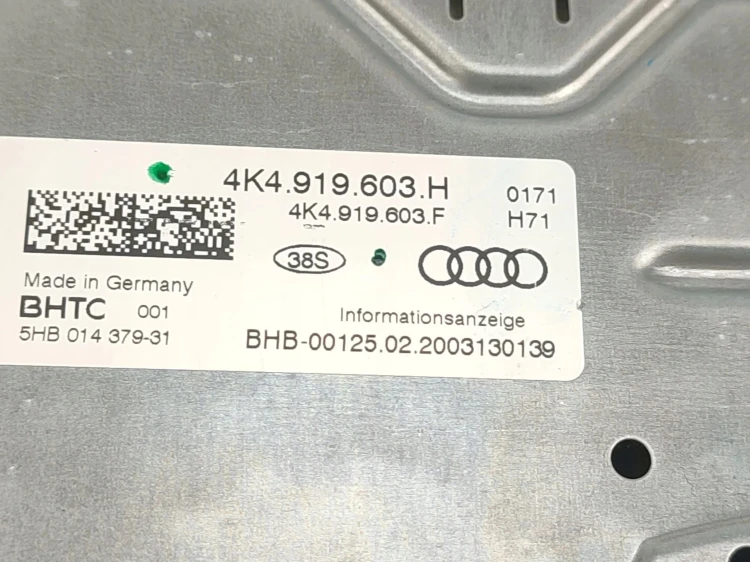 WYŚWIETLACZ TUNELU AUDI A6 C8 (2018-2023) 2.0 TFSI 245KM 4K4919603H