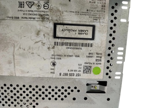 RADIO SKODA CITIGO (2011-2015) 1.0 MPI 60KM 1ST035867B