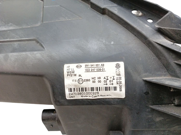 LAMPA LEWY PRZÓD VOLKSWAGEN TIGUAN I 5N (2007-2011) 2.0 TDI 140KM 5N1941031