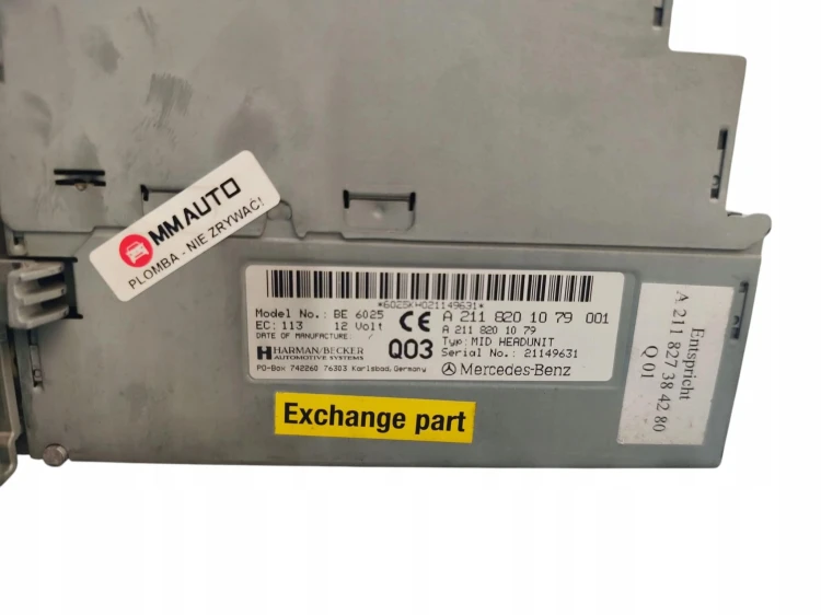 RADIO CD NAWIGACJA MERCEDES E W211 A2118201079