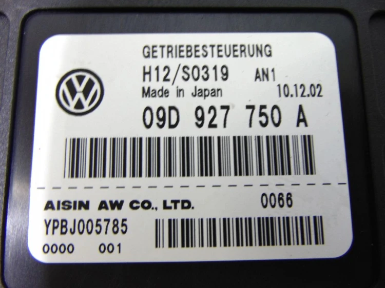 KOMPUTER STEROWNIK SKRZYNI BIEGÓW VOLKSWAGEN TOUAREG 09D927750
