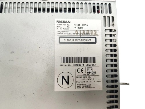 RADIO NISSAN QASHQAI J10 (2007-2009) 2.0 DCI 150KM 28184JD45A