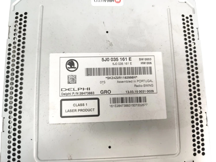 RADIO SKODA RAPID (2012-2017) 1.6 TDI 105KM 5J0035161E