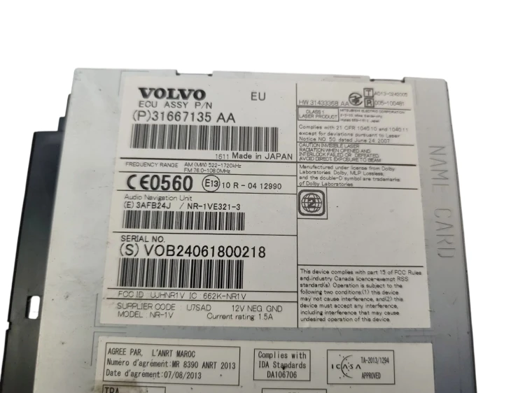 RADIO CZYTNIK VOLVO XC60 I LIFT (2013-2017) 2.0 D4 190KM 31667135