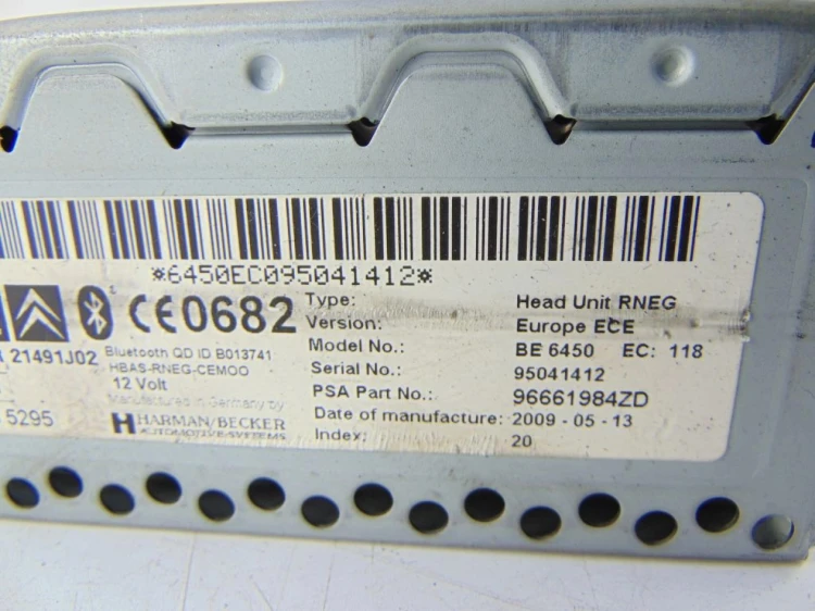 RADIO NAWIGACJA GPS CITROEN C5 III (2008 -) 96661984ZD