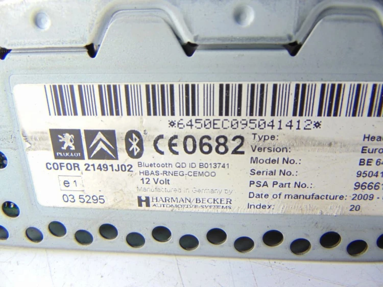 RADIO NAWIGACJA GPS CITROEN C5 III (2008 -) 96661984ZD