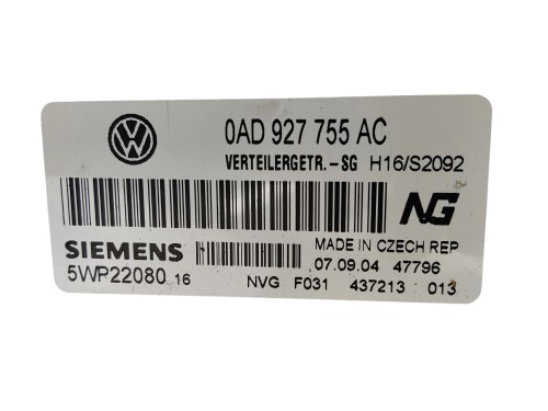 KOMPUTER STEROWNIK SKRZYNI BIEGÓW VOLKSWAGEN TOUAREG I 7L (2002-2006) 2.5 T