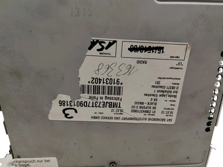 RADIO SKODA SUPERB 3T0035192H
