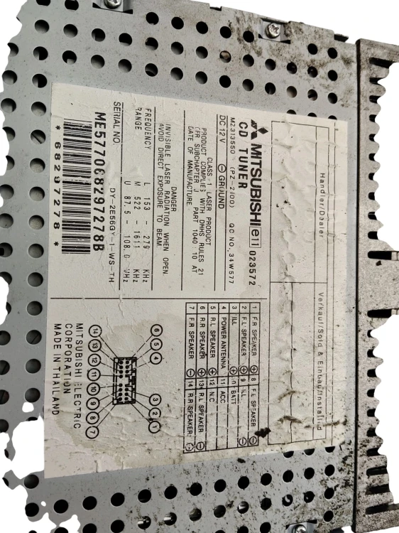 RADIO MITSUBISHI COLT VI (2004-2008) 1.3 95KM MZ313550