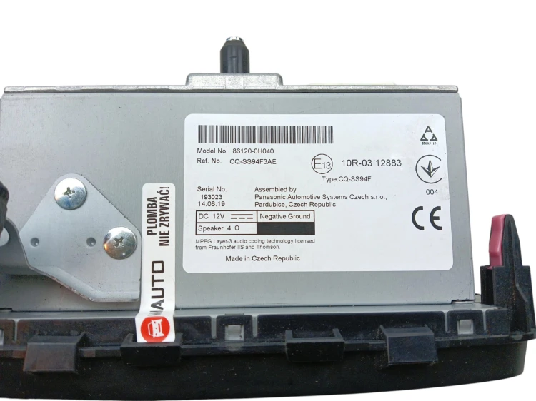 RADIO TOYOTA TOYOTA AYGO 86120-0H040