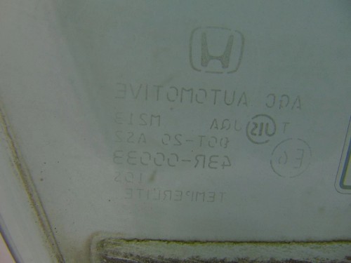 SZYBA DRZWI PRAWY PRZÓD HONDA CR-Z (2010-2012) 1.5 VTEC 124