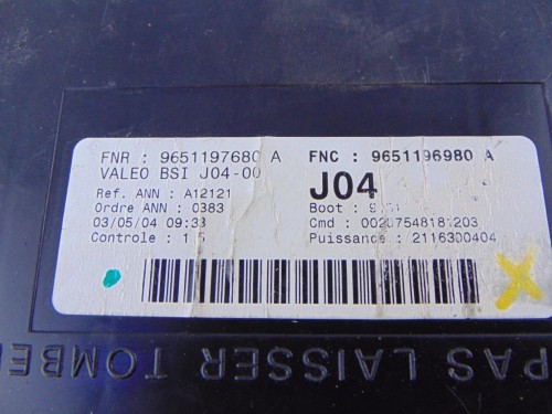 MODUŁ BSI PEUGEOT 307 LIFT (2005-2008) 2.0 HDI 136 KM 9651197680A