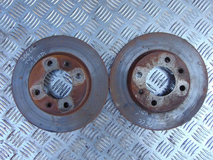 TARCZE HAMULCOWE TYŁ PEUGEOT 206 (1998-2002) 1.6 HDI