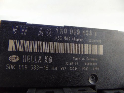 MODUŁ KOMFORTU VOLKSWAGEN GOLF V 1.4 16V 1K0959433T
