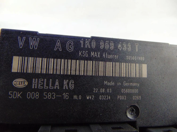 MODUŁ KOMFORTU VOLKSWAGEN GOLF V 1.4 16V 1K0959433T