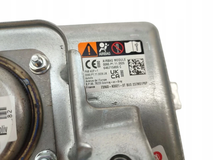 PODUSZKA PASAŻERA TOYOTA YARIS IV (2020-2024) 1.5 Hybrid 116KM 73960-K0021