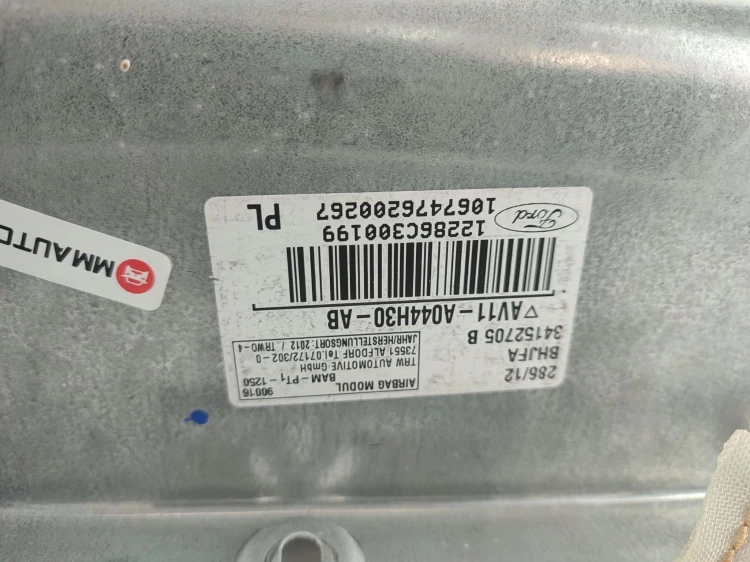 PODUSZKA PASAŻERA FORD B-MAX (2012-2017) 1.0 EcoBoost 120KM AV11-A044H30-AB