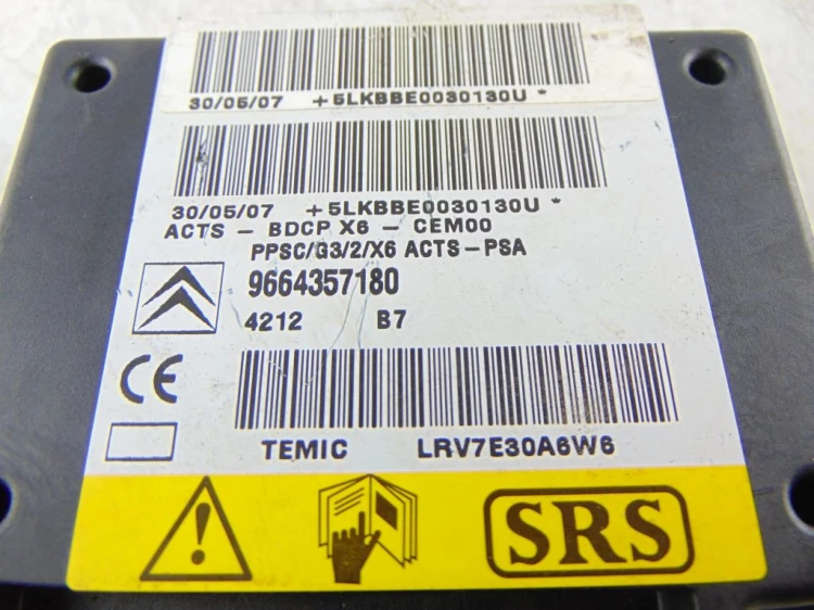 SENSOR PODUSZEK CITROEN C6 (2005-2012) 2.7 HDI V6 9664357180