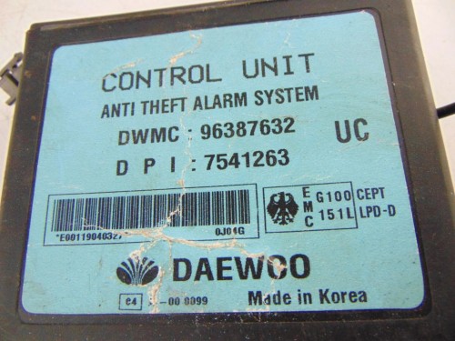 MODUŁ ALARMU DAEWOO TACUMA 1.6 16V 96387632