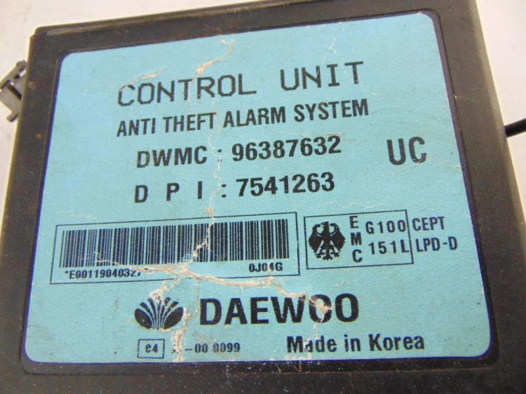 MODUŁ ALARMU DAEWOO TACUMA 1.6 16V 96387632