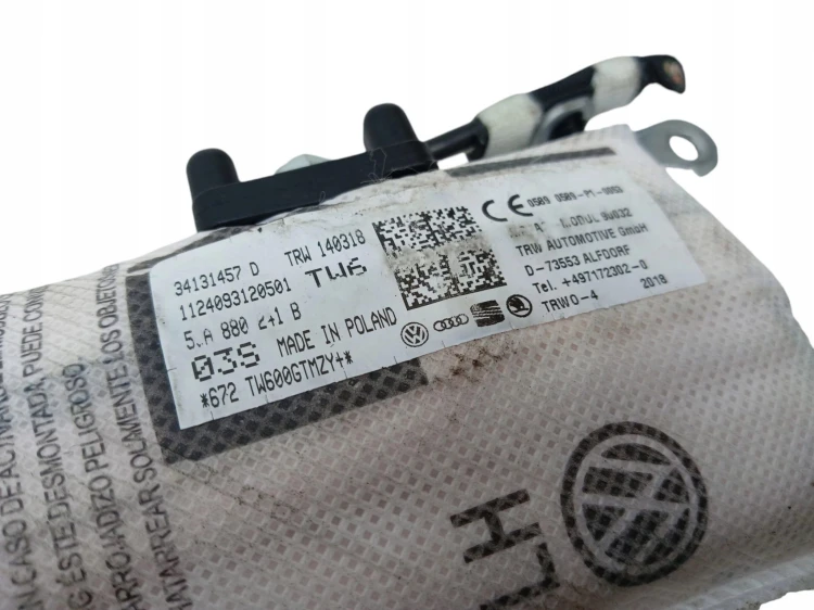 PODUSZKA FOTELA LEWA SKODA RAPID LIFT (2017-2019) 1.6 TDI 115KM 34131457D