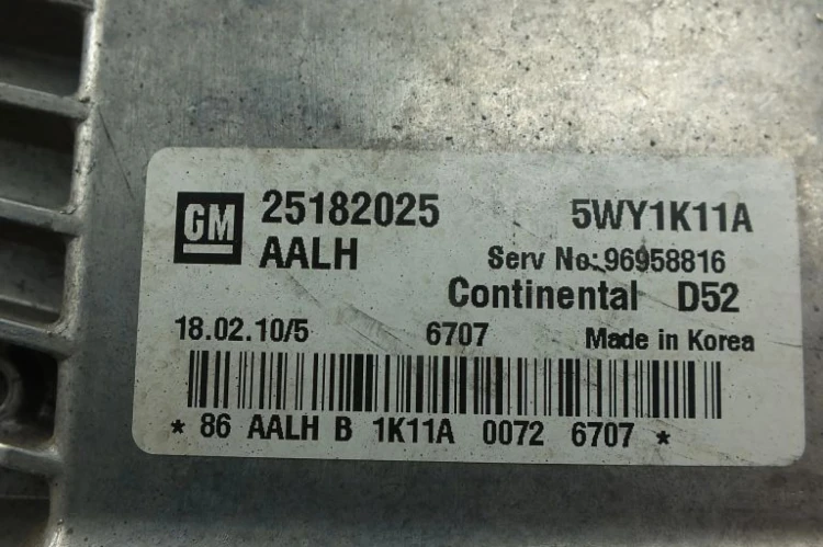 KOMPUTER STEROWNIK SILNIKA CHEVROLET SPARK III (2009-2015) 1.0 16V 50KM 251