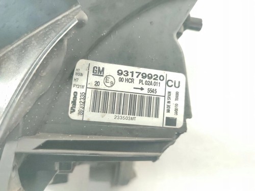 LAMPA LEWY PRZÓD OPEL VECTRA C LIFT (2005-2008) 1.8 16V 122KM 93179920