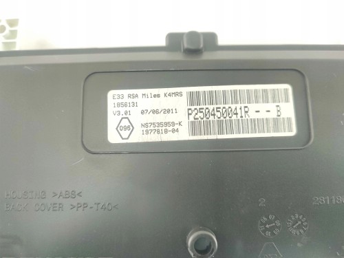 LICZNIK RENAULT WIND (2010-2013) 1.6 16V P250450041R