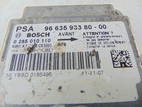 SENSOR PODUSZEK PEUGEOT 207 (2006-2009) 9663593380