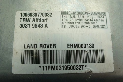 PODUSZKA FOTELA LEWA LAND ROVER RANGE ROVER III(2001-2012) 3.0D 177