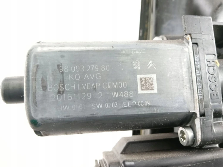 PODNOŚNIK SZYBY LEWY PRZÓD PEUGEOT EXPERT III (2016-) 1.6 BlueHDI 115KM 980