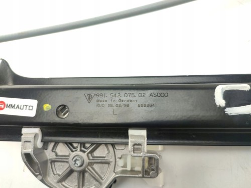 PODNOŚNIK SZYBY LEWY PRZÓD PORSCHE 718 CAYMAN 982C LIFT (2016-) 2.0 300KM 9