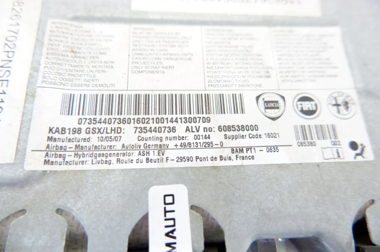 PODUSZKA KOLANOWA FIAT BRAVO II (2007-2012) 1.4 16V 90KM 735440736