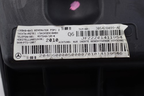 PODUSZKA PASAŻERA MERCEDES C W204 (2007-2011) 2.2 CDI 170KM 2048600005